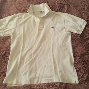 Men's White Lacoste Polo sz 3